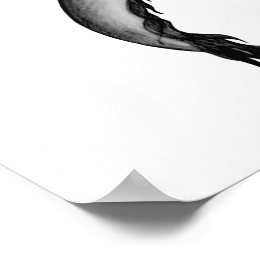 Drache im Tattoo-Stil Poster (Ecke)