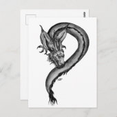 Drache im Tattoo-Stil Postkarte (Vorne/Hinten)