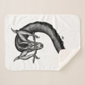 Drache im Tattoo-Stil Sherpadecke (Vorderseite (Horizontal))