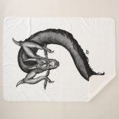 Drache im Tattoo-Stil Sherpadecke (Vorderseite (Horizontal))