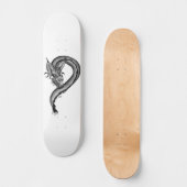 Drache im Tattoo-Stil Skateboard (Vorderseite)