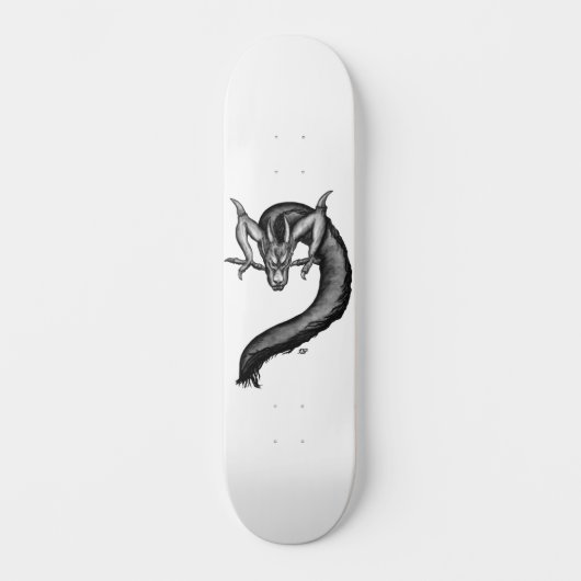 Drache im Tattoo-Stil Skateboard (Vorderseite)