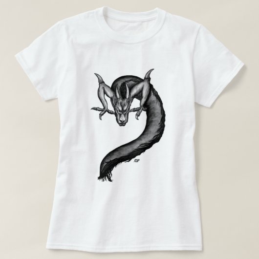 Drache im Tattoo-Stil T-Shirt (Design vorne)