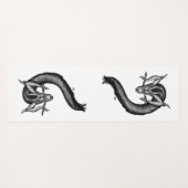 Drache im Tattoo-Stil Yogamatte (Rückseite (Horizontal))