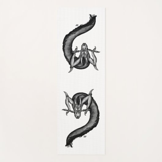 Drache im Tattoo-Stil Yogamatte (Vorderseite)