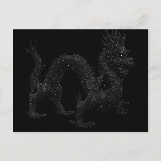Drache in den Sternen Postkarte (Vorderseite)