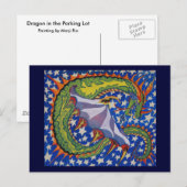 Drache in den Sternen Postkarte (Vorne/Hinten)