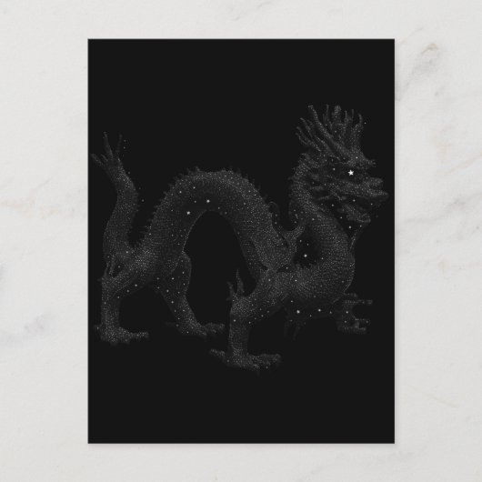 Drache in den Sternen Postkarte (Vorderseite)