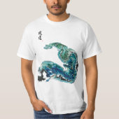 Drache in den Wellen - Abstrakte Meeresenergie T-S T-Shirt (Vorderseite)