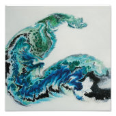 Drache in den Wellen - Abstrakter Ozean Fotodruck (Vorne)