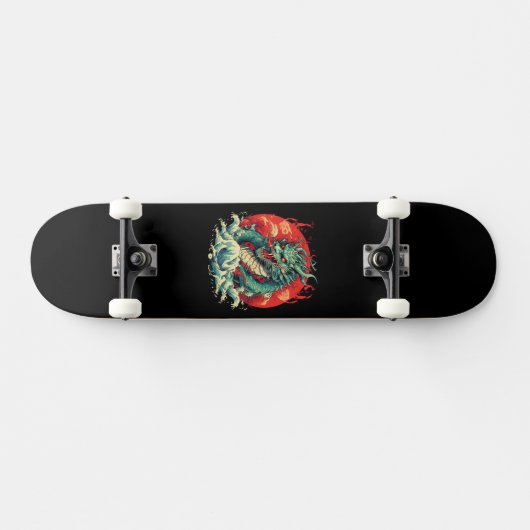 Drache in den Wellen Skateboard (Horizontal)