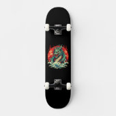 Drache in den Wellen Skateboard (Vorderseite)