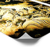 Drache in den Wolken Hiroshige Japanisch Fine Art Poster (Ecke)