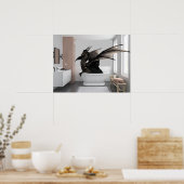Drache in der Badewanne Poster (Küche)