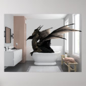 Drache in der Badewanne Poster (Vorne)