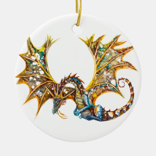 Drache in der Himmelsschmuck Keramik Ornament (Vorne)