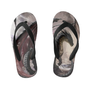 Drache in der Höhle Kinderbadesandalen