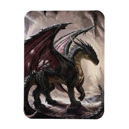 Drache in der Höhle Magnet (Vertikal)