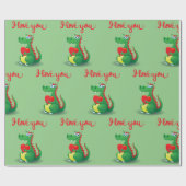 Drache in der Liebe Geschenkpapier (Flach)