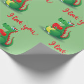 Drache in der Liebe Geschenkpapier (Ecke)