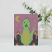 Drache in der Stadt Postkarte (Stehend Vorderseite)