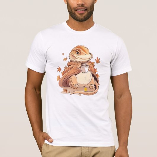 Drache in einem unbedachten Shirt, Bartete Drache  T-Shirt (Vorderseite)