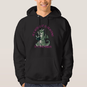 Drache in einer Welt der Buchwürmer ist ein Buchdr Hoodie