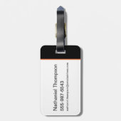 Drache in Flammen hinter dem Schwert Gepäckanhänger (Rückseite vertikal)