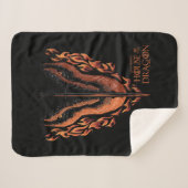 Drache in Flammen hinter dem Schwert Sherpadecke (Vorderseite (Horizontal))