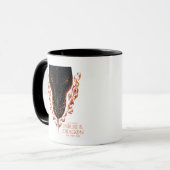 Drache in Flammen hinter dem Schwert Tasse (Vorderseite Links)