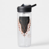 Drache in Flammen hinter dem Schwert Trinkflasche (Links)