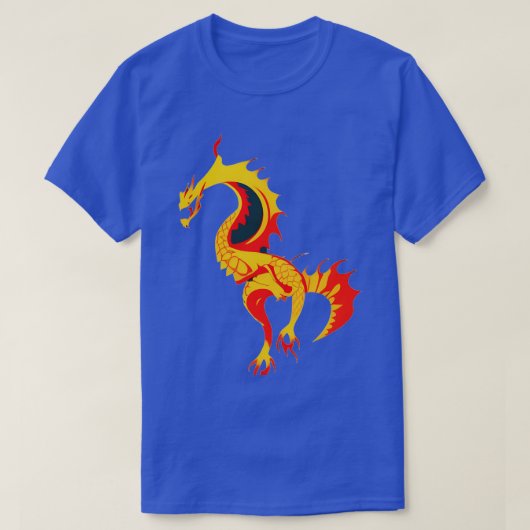 Drache in Flammen T-Shirt (Design vorne)