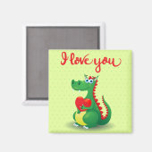 Drache in Liebe Magnet (Vorderseite/Rückseite)