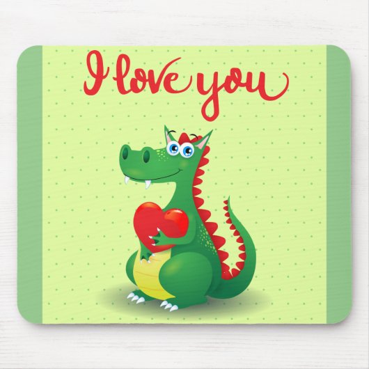 Drache in Liebe Mousepad (Vorne)