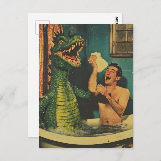 Drache in meiner Blase Postkarte (Vorne/Hinten)
