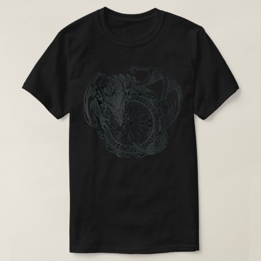 Drache    IslandsNordische Viking Battle Folklore  T-Shirt (Design vorne)