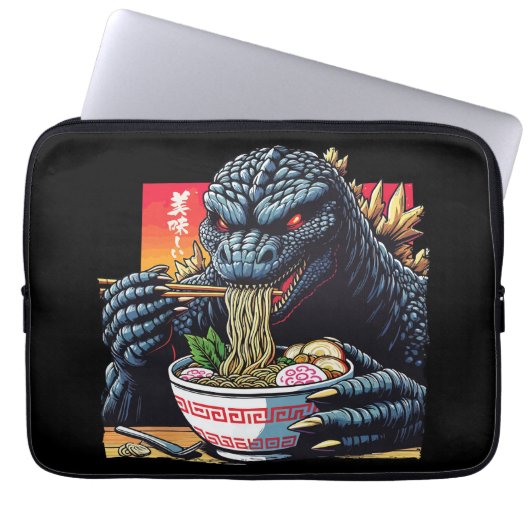 Drache isst Ramen Laptopschutzhülle (Vorderseite)