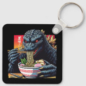 Drache isst Ramen Schlüsselanhänger (Rückseite)