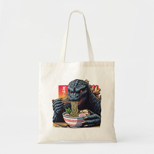Drache isst Ramen Tragetasche (Vorne)