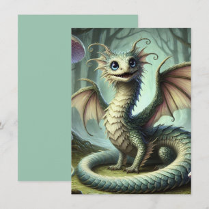 Drache Jabberwocky Niedlich Fantasy Kreatur Kunst