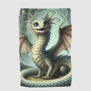Drache Jabberwocky Niedlich Fantasy Kreatur Kunst Golfhandtuch