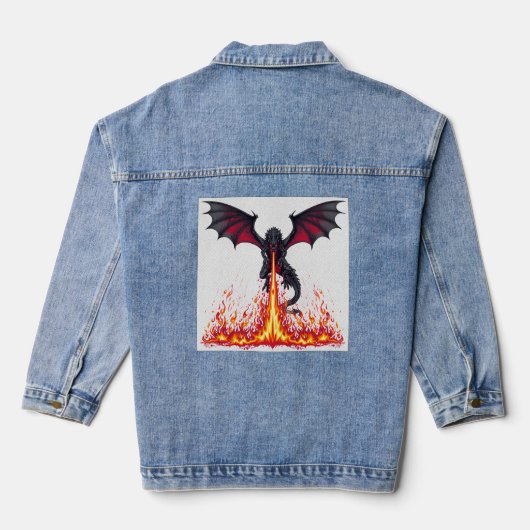 Drache Jeansjacke (Rückseite)