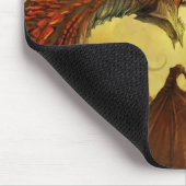 Drache-Kampf, Mausunterlage Mousepad (Ecke)