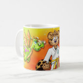 Drache, Karate, meine Mama oh! Cartoon-Tasse Kaffeetasse (Vorderseite Links)