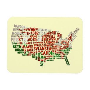 Drache-Karte Flexi Magnet Amerikaner-Walisers