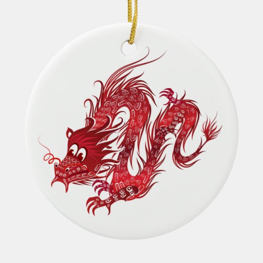 Drache Keramikornament (Vorne)
