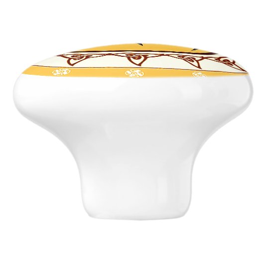 Drache-Knoten 2 Keramikknauf (Seitenansicht)