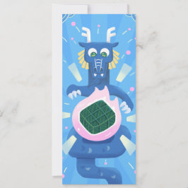 Drache kocht Banh Chung - Funky Cute Stil Einladung