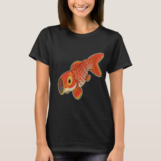 Drache Koi Fisch T-Shirt (Vorderseite)