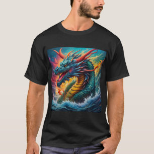 Drache kommt aus dem Ozean T-Shirt